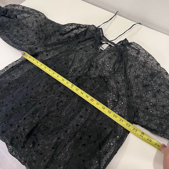 H&M HM Conscious Organza Kaftan DRESS Black BLOGGERS SOLD OUT STYLE Medium - Picture 10 of 11